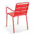 OVIALA - Fauteuil de jardin en métal rouge - Palavas - vignette
