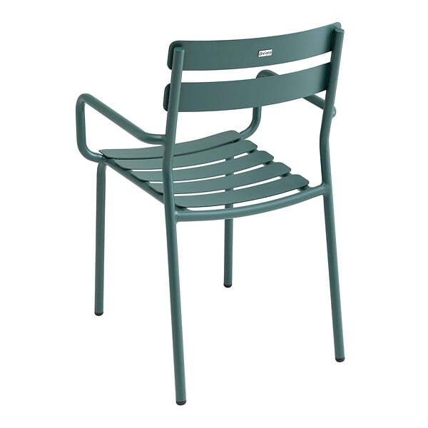 OVIALA - Fauteuil de terrasse en aluminium vert foncé - Almada - large