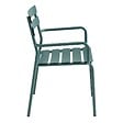 OVIALA - Fauteuil de terrasse en aluminium vert foncé - Almada - vignette