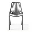 OVIALA - Chaise de jardin ajourée en plastique gris - Paris - vignette