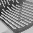 OVIALA - Chaise de jardin ajourée en plastique gris - Paris - vignette