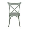 OVIALA - Chaise de terrasse empilable en plastique vert sauge - Dublin - vignette