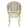 OVIALA - Chaise de terrasse bistrot parisien en aluminium et rotin gris - Marais - vignette