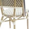 OVIALA - Chaise de terrasse bistrot parisien en aluminium et rotin gris - Marais - vignette