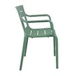 OVIALA - Lot de 4 fauteuils de terrasse en plastique vert sauge - Paname - vignette