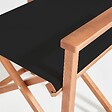 OVIALA - Lot de 2 chaises pliantes en bois d'eucalyptus et textilène noir - Mostra - vignette