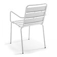 OVIALA - Fauteuil de jardin en métal blanc - Palavas - vignette