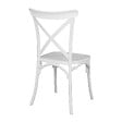 OVIALA - Chaise de terrasse empilable en plastique blanc - Dublin - vignette