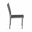 OVIALA - Lot de 2 chaises de jardin en aluminium et textilène gris - Ajaccio - vignette
