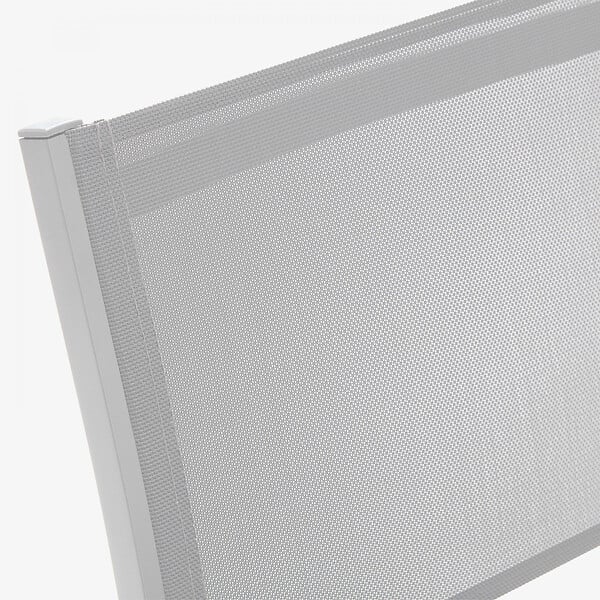 OVIALA - Lot de 2 chaises de jardin aluminium et textilène blanc - Nice - large