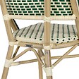 OVIALA - Chaise de terrasse bistrot parisien en aluminium et rotin vert foncé - Marais - vignette