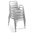 OVIALA - Chaise de jardin empilable en aluminium gris clair - Nothing Hill - vignette