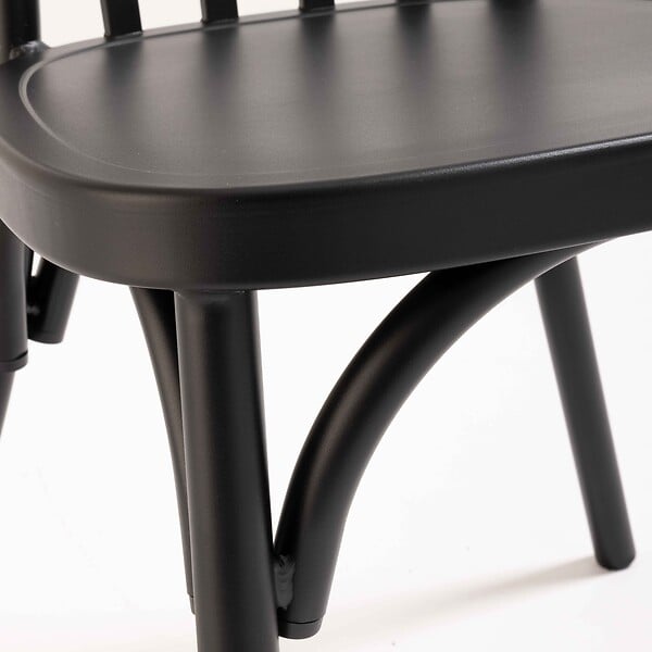OVIALA - Chaise de terrasse en aluminium noire - Braga - large
