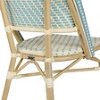 OVIALA - Chaise de terrasse bistrot parisien en aluminium et rotin bleu - Marais - vignette