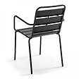 OVIALA - Fauteuil de jardin en métal gris anthracite - Palavas - vignette