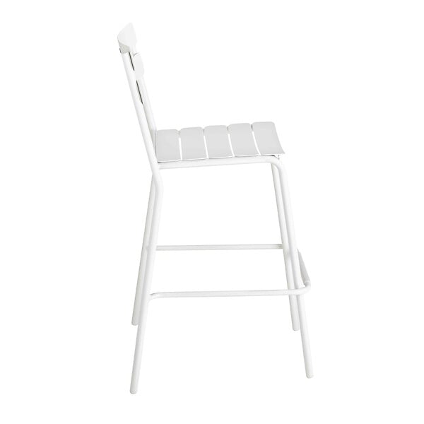 OVIALA - Chaise haute de terrasse blanche - Almada - large