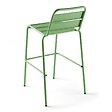 OVIALA - Chaise haute de jardin en métal vert cactus - Palavas - vignette