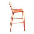 OVIALA - Chaise haute de jardin en métal orange - Palavas - vignette