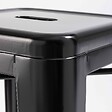 OVIALA - Tabouret de bar en métal noir mat - Indus - vignette