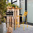 OVIALA - Chaise haute de jardin en métal jaune - Palavas - vignette