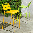 OVIALA - Chaise haute de jardin en métal vert  - Palavas - vignette