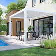 OVIALA - Pergola bioclimatique autoportée blanche 3x4m  - Athenes - vignette
