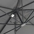 OVIALA - Parasol déporté inclinable et rotatif 3 x 3m en aluminium gris - Malaga - vignette