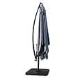 OVIALA - Parasol déporté 3x3m acier gris anthracite - Genova - vignette