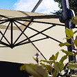 OVIALA - Parasol déporté inclinable et rotatif 4x3m en aluminium écru - Caserta - vignette