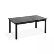 OVIALA - Table de jardin extensible en aluminium noir 8 places - Butterfly - vignette