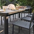 OVIALA - Table de jardin extensible en aluminium gris 10 places - Albi - vignette