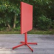 OVIALA - Table de jardin carrée bistro inclinable en acier rouge - Palavas - vignette