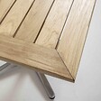 OVIALA - Table aluminium et bois carrée et plateau inclinable 70 x 70 x 70 cm - Times square - vignette