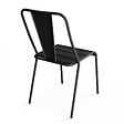 OVIALA - Ensemble table de jardin carrée et 2 chaises bistrot gris - Palavas - vignette