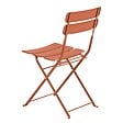 OVIALA - Table de terrasse ronde pliante et 2 chaises pliantes terracotta - Annecy - vignette