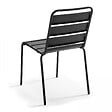 OVIALA - Ensemble table de jardin en métal et 4 chaises anthracite - Palavas - vignette