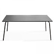 OVIALA - Ensemble table de jardin et 8 chaises bistrot en acier gris - Palavas - vignette