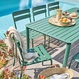 OVIALA - Ensemble table de jardin et 8 chaises vert foncé - Almada - vignette