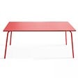OVIALA - Ensemble table de jardin et 6 chaises en métal rouge - Palavas - vignette