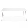 OVIALA - Ensemble table de jardin et 6 chaises en métal blanc - Palavas - vignette