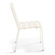 OVIALA - Ensemble table de jardin et 4 chaises en métal ivoire - Palavas - vignette