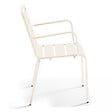 OVIALA - Ensemble table de jardin et 4 fauteuils en métal ivoire - Palavas - vignette