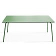 OVIALA - Ensemble table de jardin et 8 fauteuils en métal vert cactus - Palavas - vignette