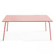 OVIALA - Ensemble table de jardin et 6 fauteuils en métal argile - Palavas - vignette