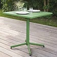 OVIALA - Ensemble table de jardin et 4 fauteuils en métal vert cactus - Palavas - vignette
