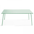 OVIALA - Ensemble table de jardin et 8 chaises bistrot en acier vert sauge - Palavas - vignette