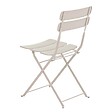 OVIALA - Table de terrasse ronde pliante et 2 chaises pliantes beige clair - Annecy - vignette