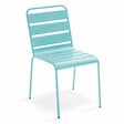 OVIALA - Ensemble table de jardin et 8 chaises en métal turquoise - Palavas - vignette