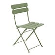 OVIALA - Table de terrasse ronde pliante et 2 chaises pliantes vert tilleul - Annecy - vignette