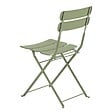 OVIALA - Table de terrasse ronde pliante et 2 chaises pliantes vert tilleul - Annecy - vignette